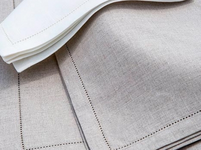 100% linen tablemats with double hemstitch