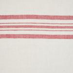 CASTELLINO TWILL BARRE' MACHE' Off White Red Stripes