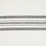 CASTELLINO TWILL BARRE' MACHE' Off White Black Stripes